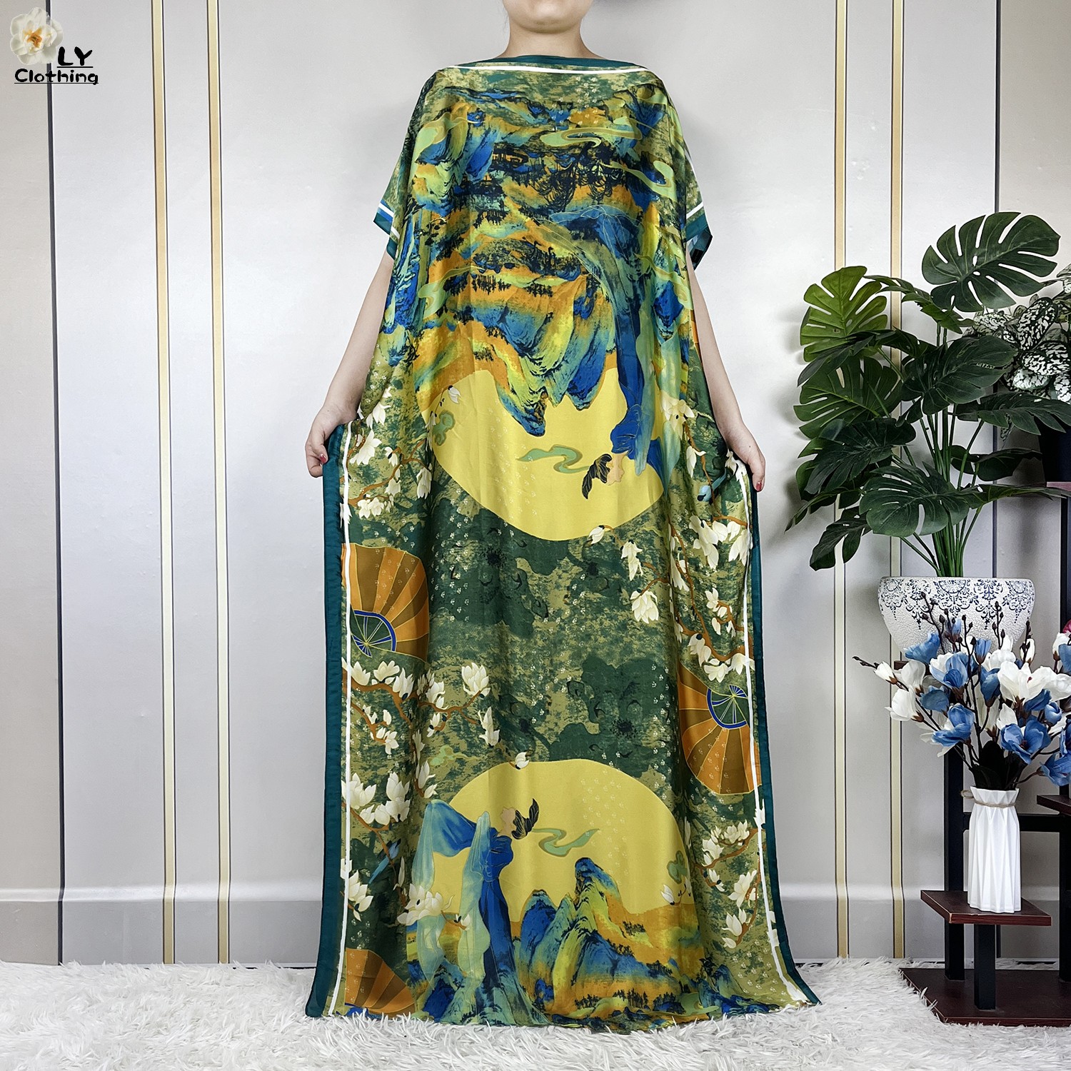 Muslim Abayas For Women 2023 N - Robe Silk Women ulasan dan harga