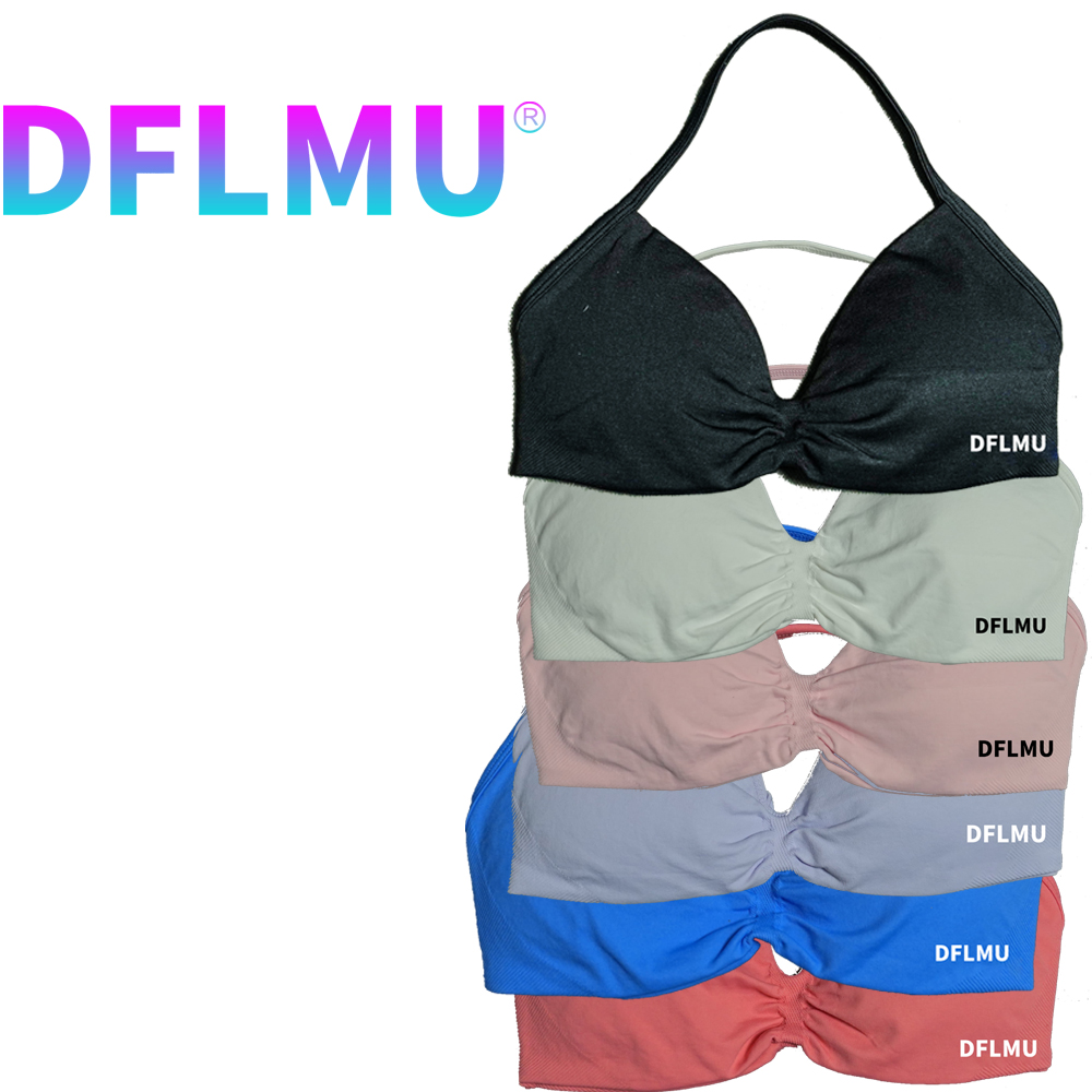 DFLMU Women Halter Sports Bra  - Push Up Bra Padded ulasan dan harga