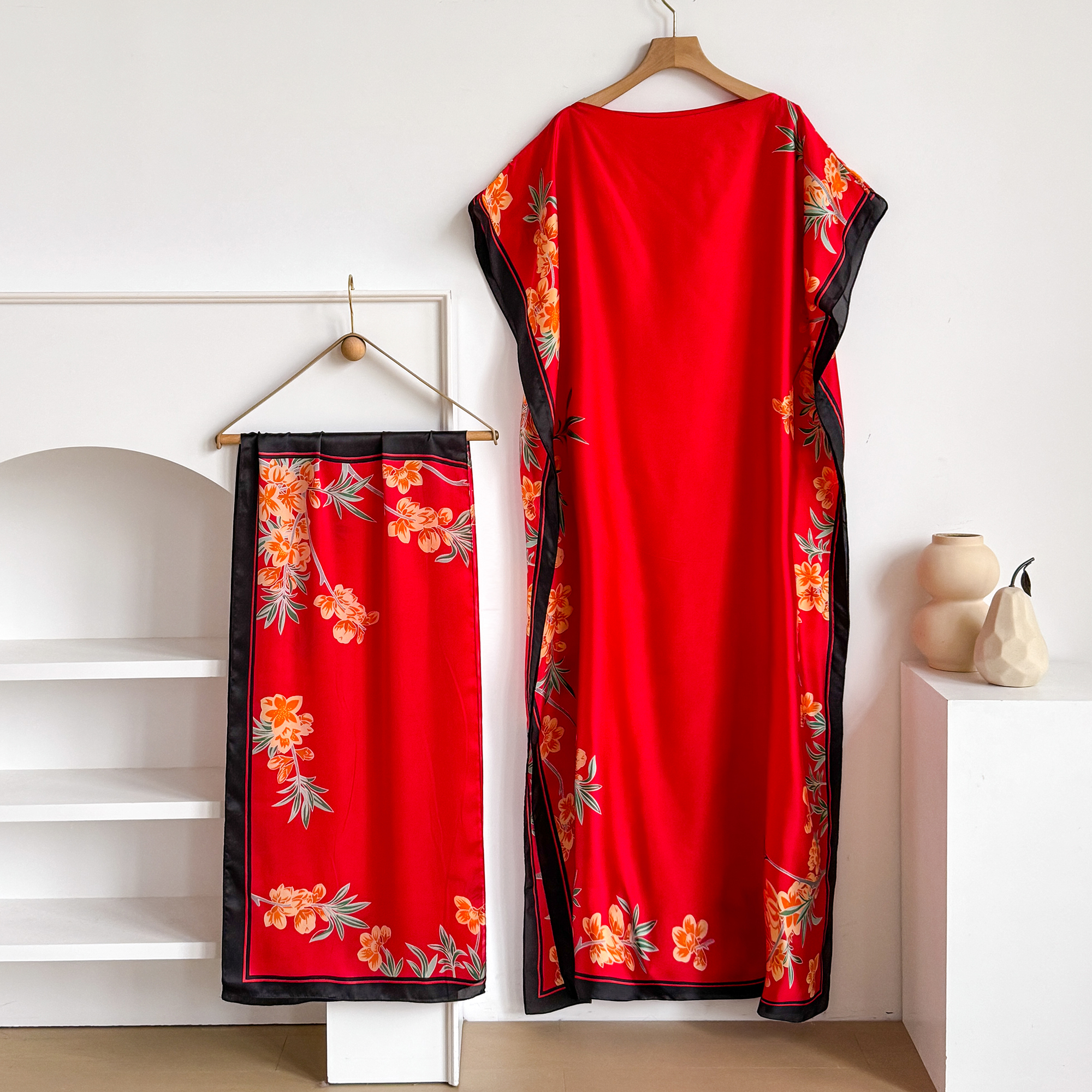 Summer Fashion Oversize Africa - Robe Silk Women ulasan dan harga
