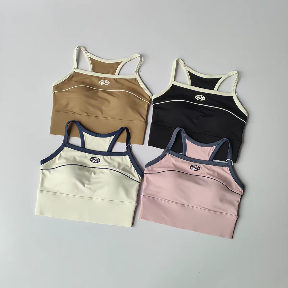Women Color Block Sports Bra w - Push Up Bra Padded ulasan dan harga