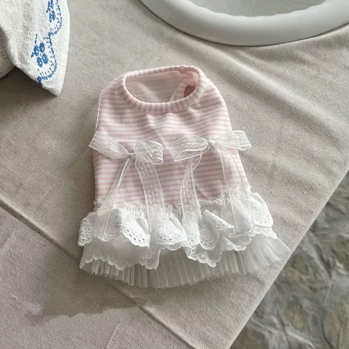 Sweet Bow Dog Clothes Lace Sma - Lace Teddy Lingerie ulasan dan harga