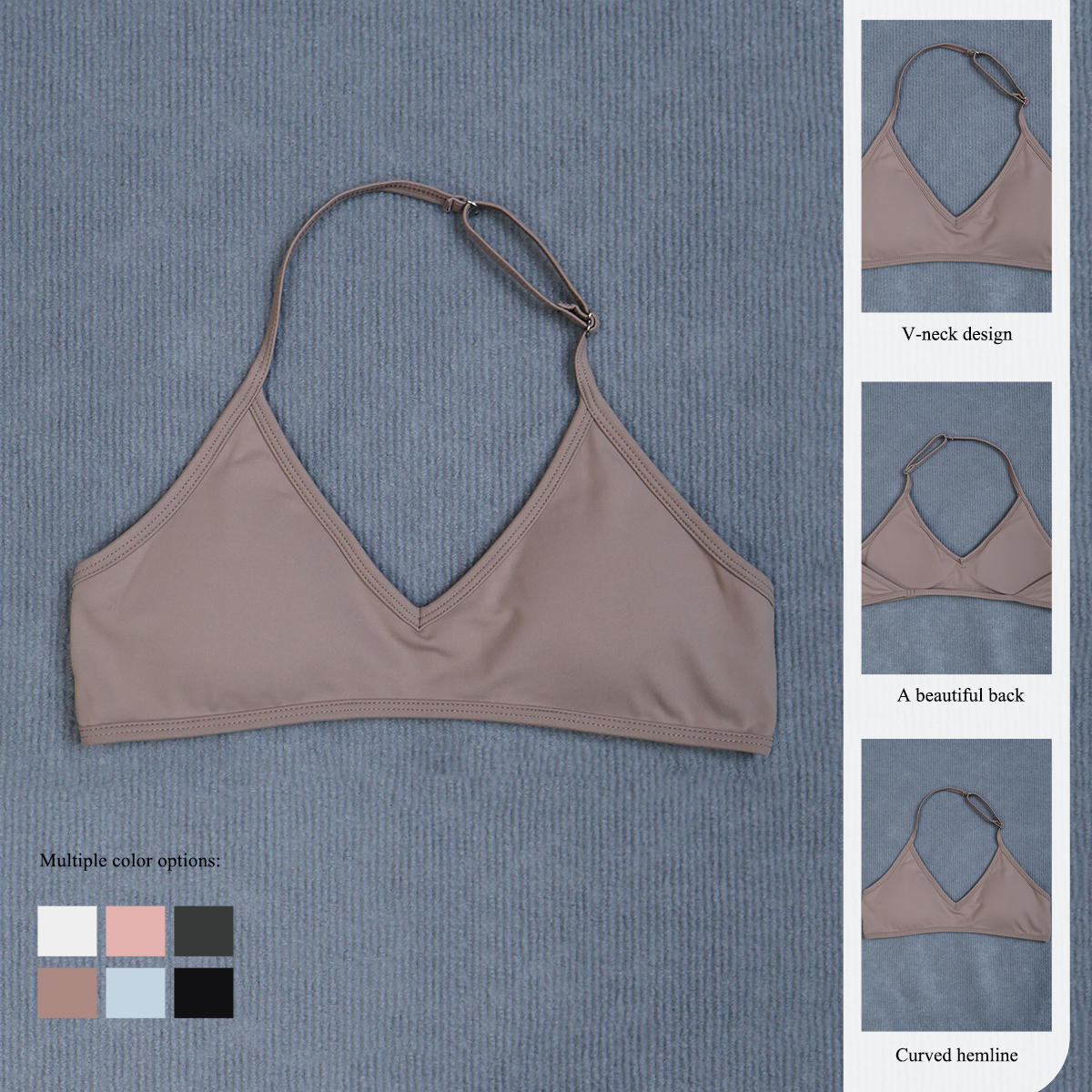 Women's Summer Halter Neck Pad - Sports Bra High Impact ulasan dan harga
