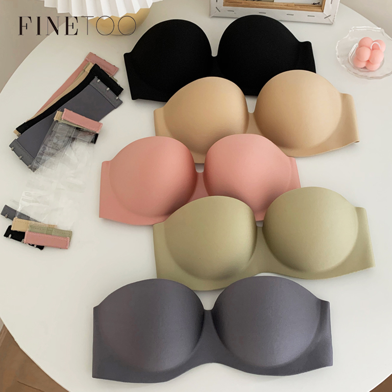 FINETOO Sexy Strapless Bras Wo - Bralette Wireless Soft ulasan dan harga