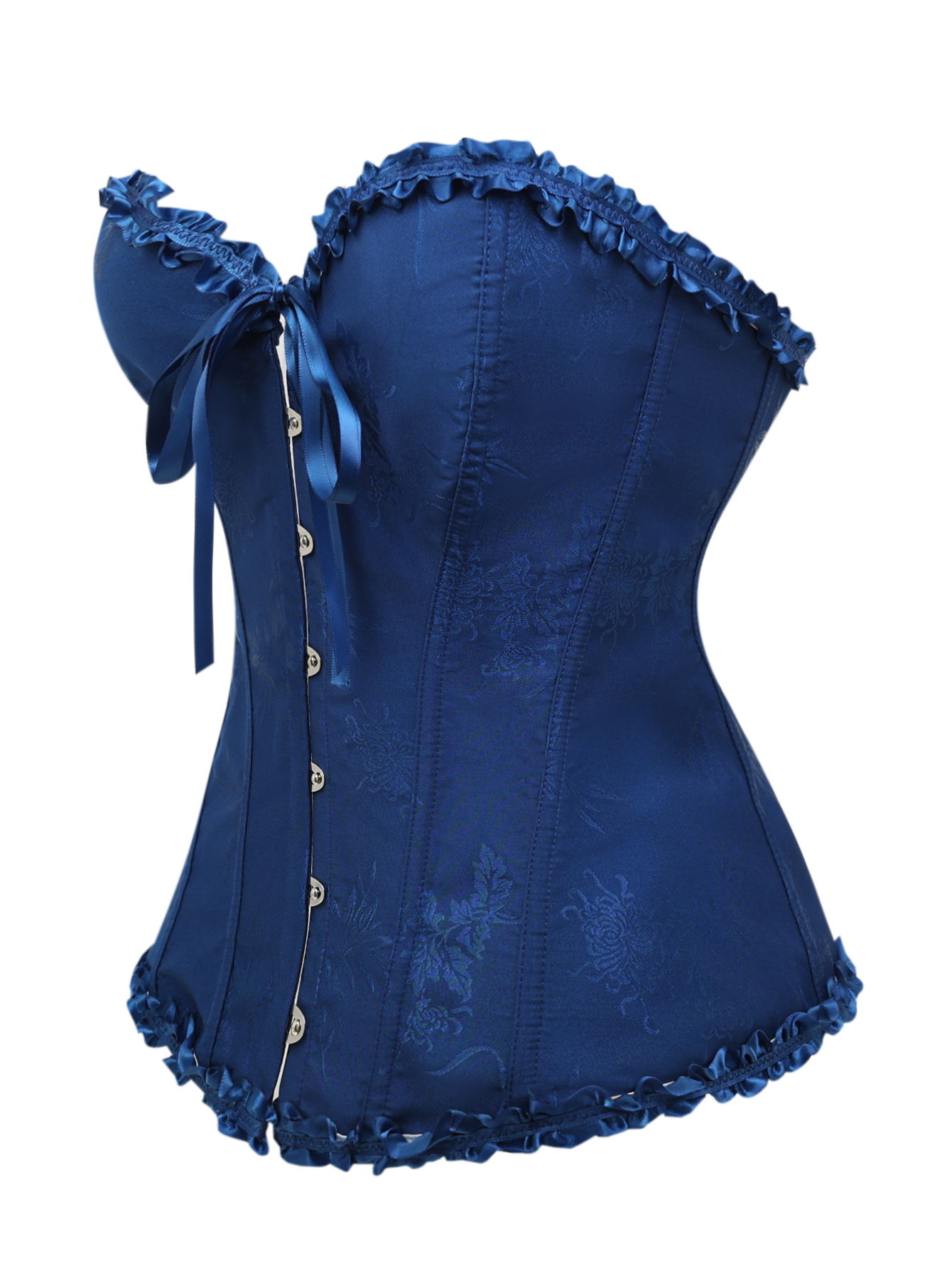 Dark blue jacquard lace edged  - Corset Waist Cinch ulasan dan harga