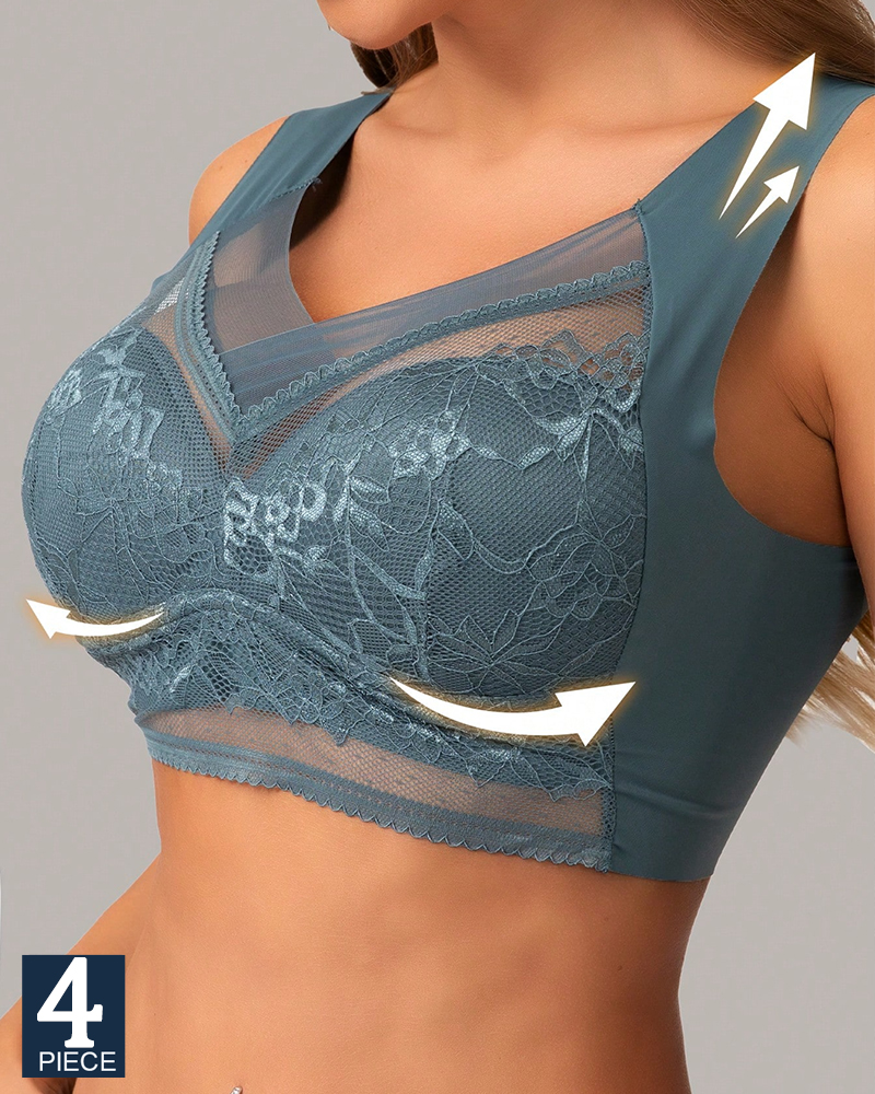 4Pcs Plus Size Women Seamless  - Push Up Bra Padded ulasan dan harga